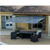Toile d'ombrage ajouré 3x4m 120 g/m2 grise
