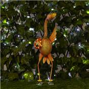Flamant rose solair décoration jardin 1 led couleur hauteur 48.5cm