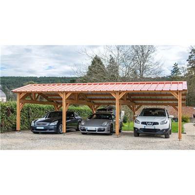 Abri Deux Pentes Faitage Décalé, Bois DOUGLAS