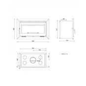 IT-100 Insert de cheminée en acier 14.5 Kw vermiculite