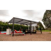 Pergola bioclimatique aluminium XXL anthracite 21,52 m2