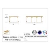 Abri Toit Plat Bois Douglas France Carport Auvent Camping-car 550x800cm H 320cm