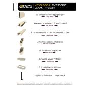 Kit clôture PVC couleur beige