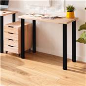 Lot 4 pieds table diam. 60mm H 830mm Acier noir