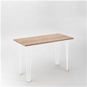 Lot 4 pieds Hairpin 3 fils par table haut. 710mm Acier blanc