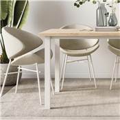 Pieds carrés cadre table 50x50mm 1150x750mm Acier blanc