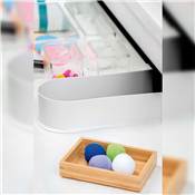 Lot 10 Economiseurs siphon tiroir salle bain courbés plastique Blanc