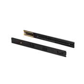 Lot 5 jeux Coulisses tiroirs roulement billes haut. 45mm prof. 600mm sortie totale amortie Noir