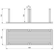 Orderbox porte-assiettes vertical tiroir 159x468mm alu. plastique Anthracite