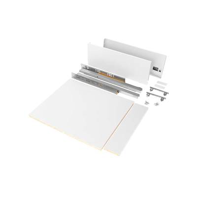 Kit tiroirs cuisine salle bains Vertex haut. 178mm panneaux inclus mod. 450mm blanc