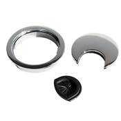 Lot 7 passe-câbles circulaires diam. 80mm encastrer Zamak Chromé,