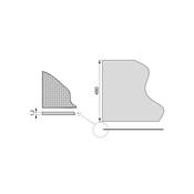 Tapis antidérapant tiroir strié long. 2000x48cm plastique gris