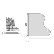 Tapis antidérapant tiroirs Net long. 2000x48cm plastique Blanc