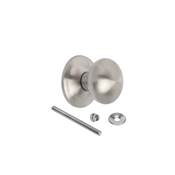 Bouton porte d'entrée Modèle Bowler diam.70mm poignée Acier inoxydable Nickel satiné