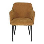 Lot 2 chaises tapissées style contemporain moutarde