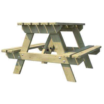 Table de pique-nique en bois traité autoclave,  Dim.90x89x56cm, âges 3 à 12 ans