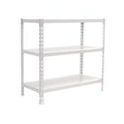 Étagère en métal blanc 3 étagères charge 200 kgs dim.900x1200x300mm sans vis