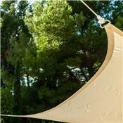 Voile d'ombrage rectangulaire crème 160g/m2 dim.4x5m