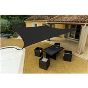 Voile d'ombrage carré anthracite 160g/m2 dim.3,6x3,6m