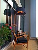 Parasol chauffant variable : 900-1200-2100 w noir