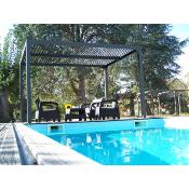 Pergola bioclimatique aluminium anthracite, 10.80 m²