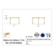 Abri Toit Plat Bois Douglas France Carport Auvent Camping-car 550x750cm H 320cm