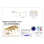 Pergola Adossée Bois Douglas France Carport Auvent terrasse 450x500cm H 250cm