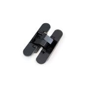 Lot 2 charnières boîtier portillon charge 40kg ouverture 180 degrés Zamak Noir