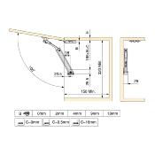 Compas portes levantes Altius One Gamme force 576-959 Acier Titane