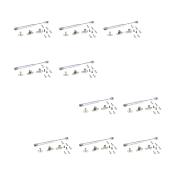 Lot 10 pistons portes relevable H 5kg course 100mm loquets acier plastique gris métallisé