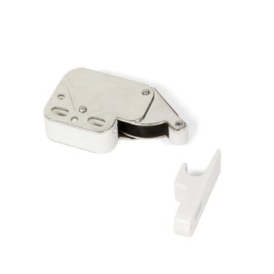 Lot 10 serrures bascule meubles Fast Latch acier plastique blanc