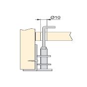 Lot 10 niveleurs circulaires M10 capuchon support meuble diam. 23mm Acier plastique Zingué