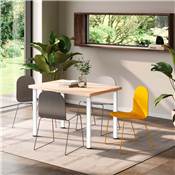 Lot 4 pieds table diam. 60mm H 830mm Acier blanc