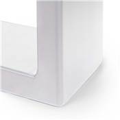 Jeu pieds rectangulaires Square table larg. 600mm Acier blanc