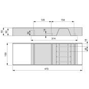 Orderbox Porte-couteau tiroir 150x470mm Acier Bois Anthracite