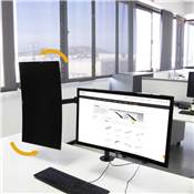 Supports écrans table inclinables pivotants 360° doubles Acier noir