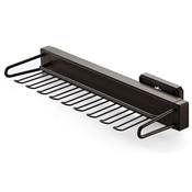 Porte cravates latéral extractible Moka plastique alu. moka