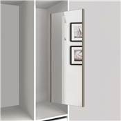 Miroir extractible l'intérieur l'armoire gris pierre Acier plastique Verre