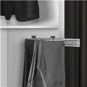 Porte-pantalons Self montage latéral armoire Droite Chromé Acier plastique alu