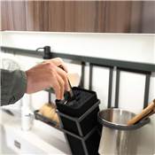 Porte-bocaux épices Titane acier Anthracite