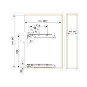Chariot extractible Suprastar fermeture amortie mod. 400mm Acier Chromé