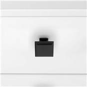 Lot 10 boutons meubles Ceuta 31.5x31.5mm Zamak noir