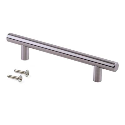 Poignée meubles Orlando L336mm entraxe 256mm Acier Nickel satiné