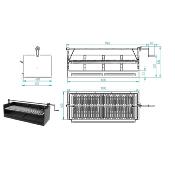 Barbecue charbon de bois 100 cm avec élevateur