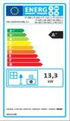 Poêle à bois de face avec bûcher 19kw vermiculite bûches 95cm sortie 200mm
