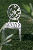 Chaise de jardin, collection Versalles, lot de 2, couleur blanc