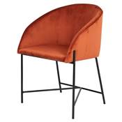 Lot 2 chaises tapissées style contemporain terracotta