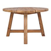 Table de salle à manger pin massif recyclé style rustique vintage 120cm