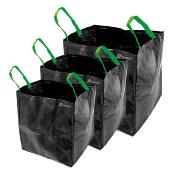 Lot de 3 sacs multifonctions avec anses 70/100 et 170 litres