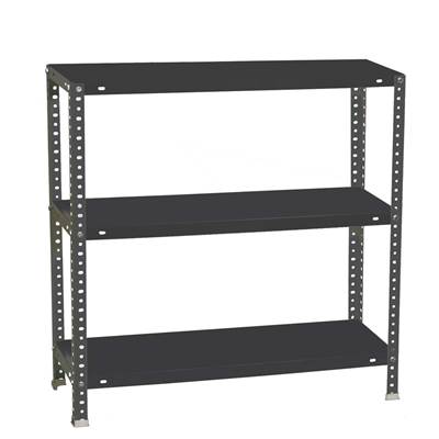 Étagère en métal anthracite 3 étagères charge 100 kgs dim.900x900x300mm à visser